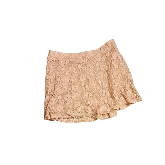 r 21 pink Lace miniskirt size large euc - Picture 3 of 3